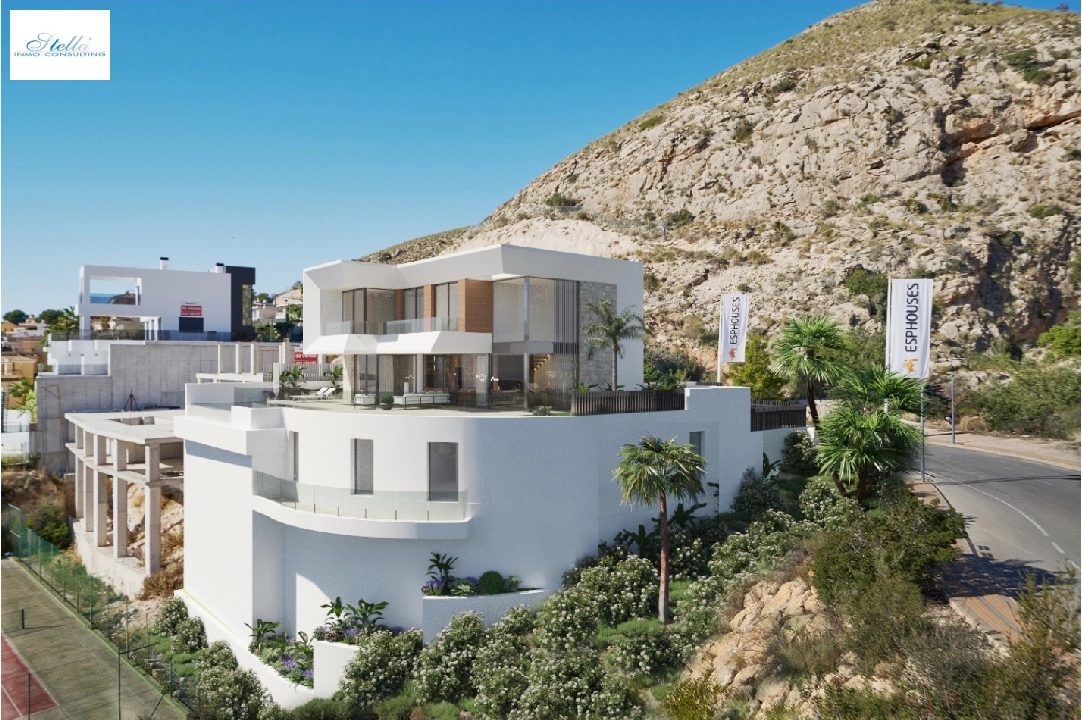 villa en Finestrat en vente, construit 526 m², ano de construccion 2024, aire acondicionado, terrain 598 m², 5 chambre, 5 salle de bains, piscina, ref.: BI-AL.H-035-14