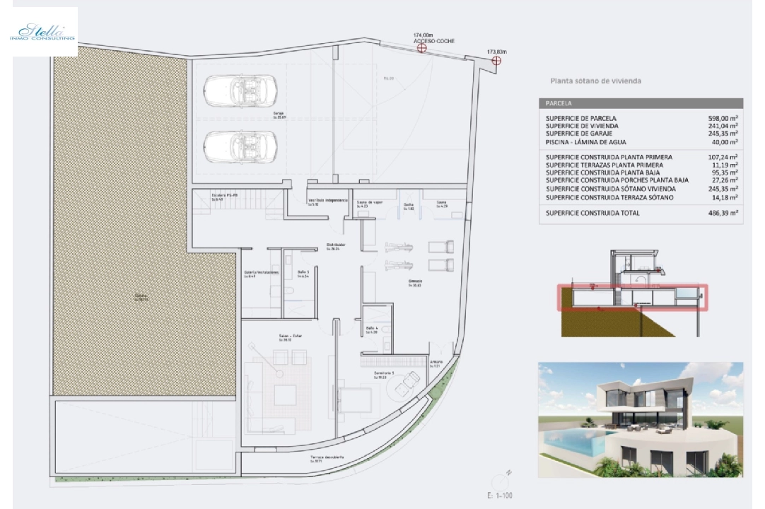 villa en Finestrat en vente, construit 526 m², ano de construccion 2024, aire acondicionado, terrain 598 m², 5 chambre, 5 salle de bains, piscina, ref.: BI-AL.H-035-25