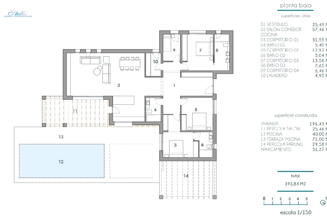 villa en Moraira en vente, construit 196 m², aire acondicionado, terrain 800 m², 4 chambre, 3 salle de bains, piscina, ref.: BI-MT.H-796-8