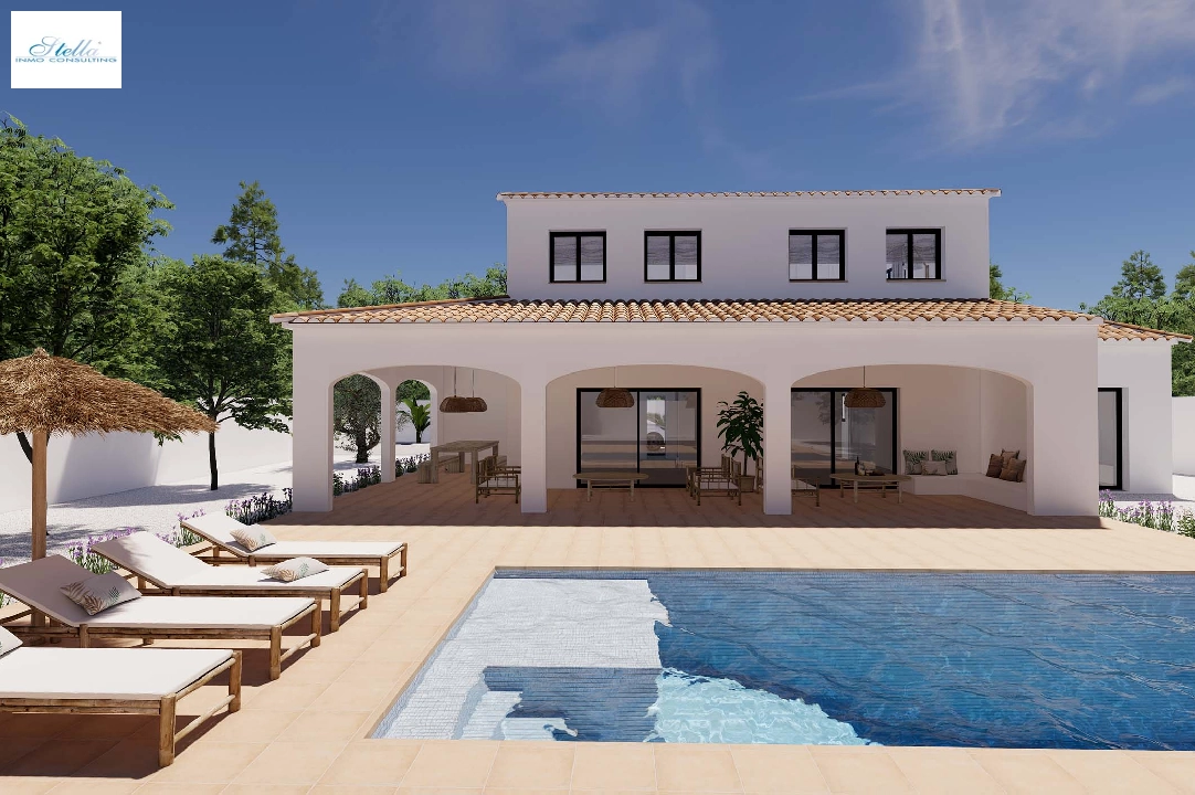 villa en Moraira en vente, construit 248 m², aire acondicionado, terrain 800 m², 4 chambre, 5 salle de bains, piscina, ref.: BI-MT.H-795-1