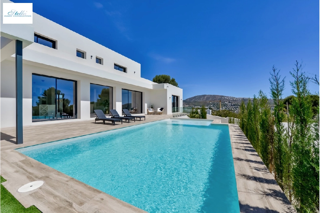 villa en Moraira(La Sabatera) en vente, construit 259 m², aire acondicionado, terrain 811 m², 4 chambre, 3 salle de bains, piscina, ref.: CA-H-1766-AMBI-2