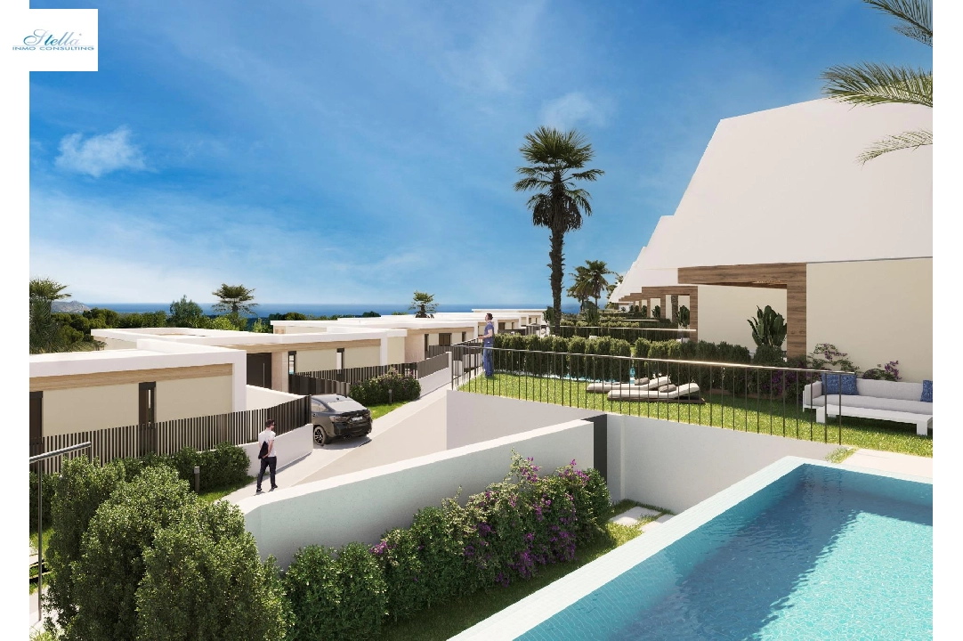 villa en Polop(Urbanizaciones) en vente, construit 140 m², aire acondicionado, terrain 322 m², 3 chambre, 2 salle de bains, piscina, ref.: AM-1240DA-3700-2