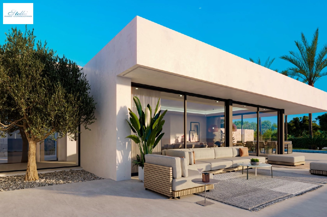 villa en Denia(San Juan) en vente, construit 322 m², ano de construccion 2026, + calefaccion central, aire acondicionado, terrain 1600 m², 4 chambre, 4 salle de bains, piscina, ref.: AS-0524-13