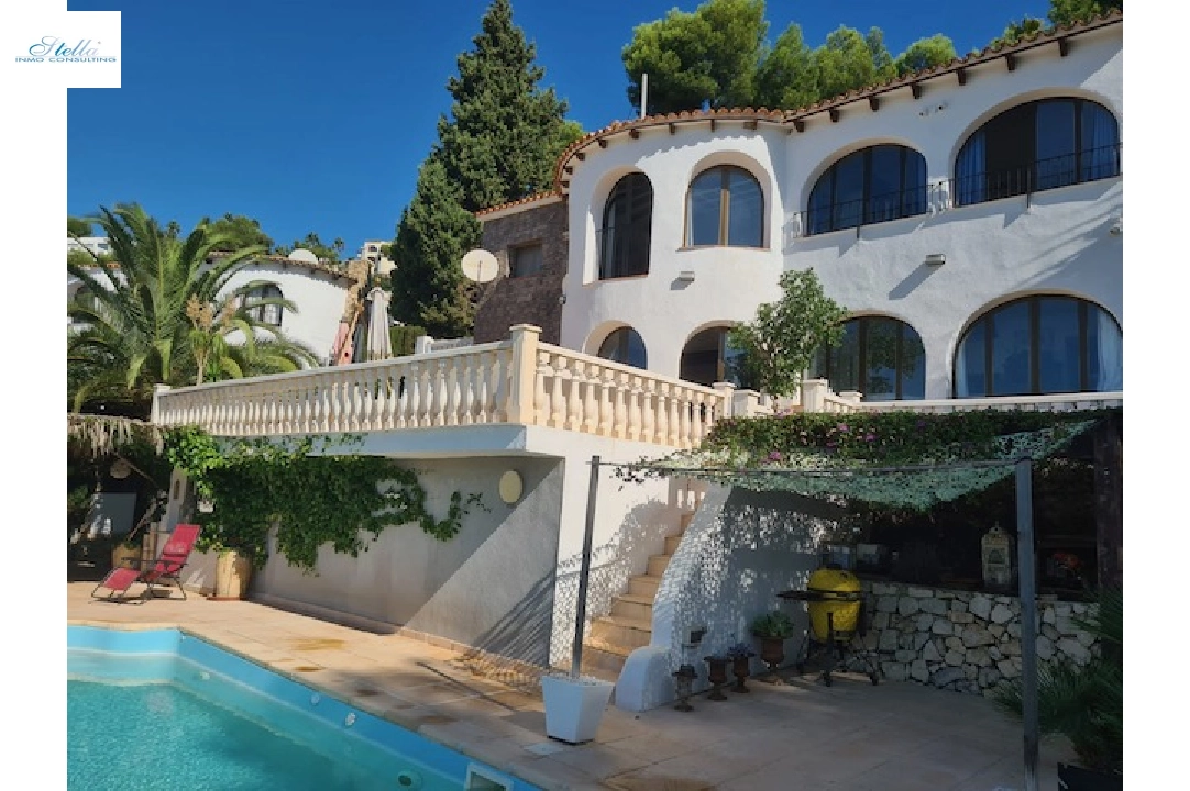 villa en Benissa(Montemar) en vente, construit 165 m², aire acondicionado, terrain 980 m², 3 chambre, 3 salle de bains, piscina, ref.: CA-H-1776-AMB-1