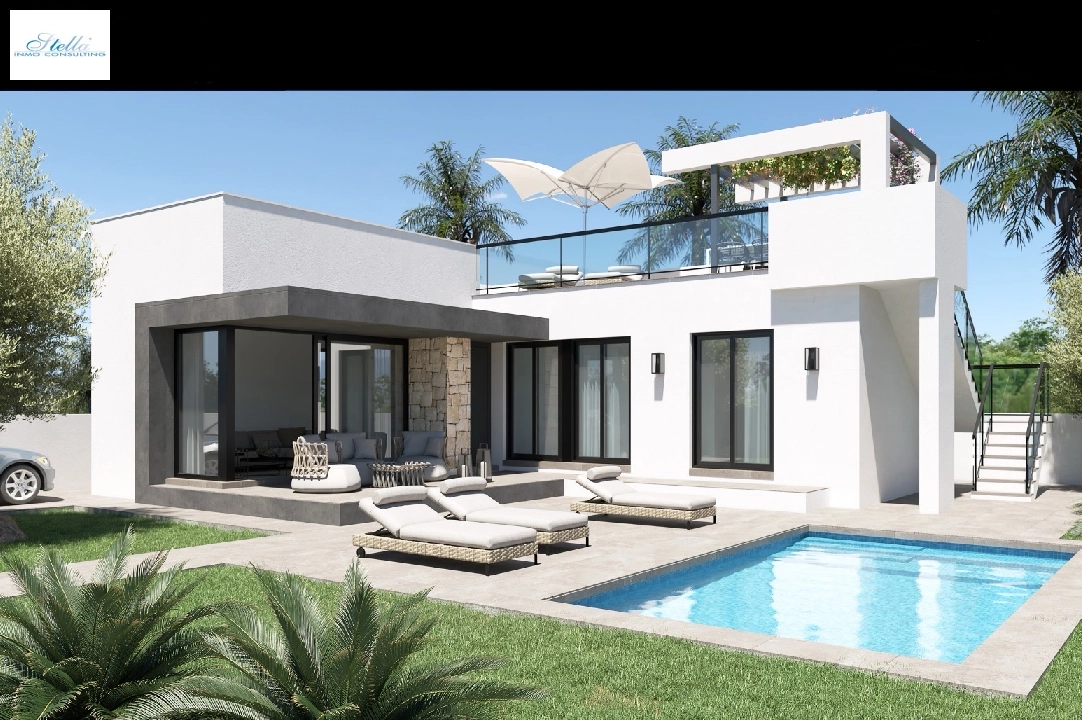 villa en Els Poblets en vente, construit 84 m², ano de construccion 2025, aire acondicionado, terrain 382 m², 3 chambre, 2 salle de bains, ref.: VPD-Villas-1A-1