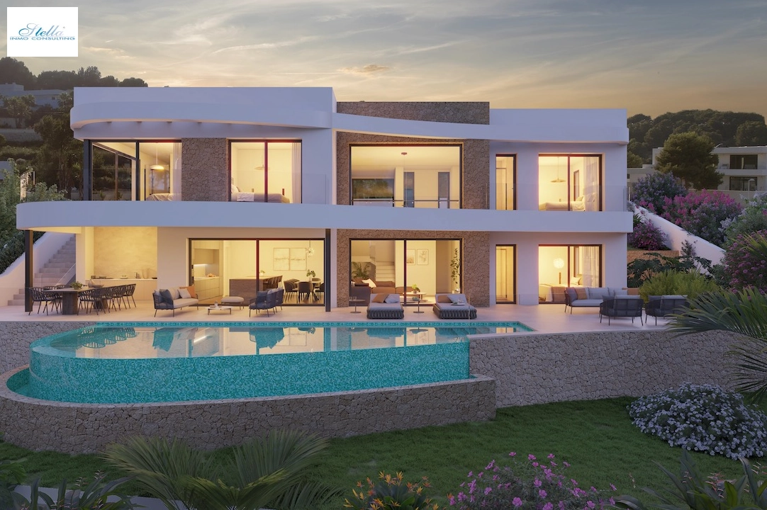 villa en Moraira(La Sabatera) en vente, construit 185 m², aire acondicionado, terrain 801 m², 4 chambre, 4 salle de bains, piscina, ref.: CA-H-1786-AMB-7