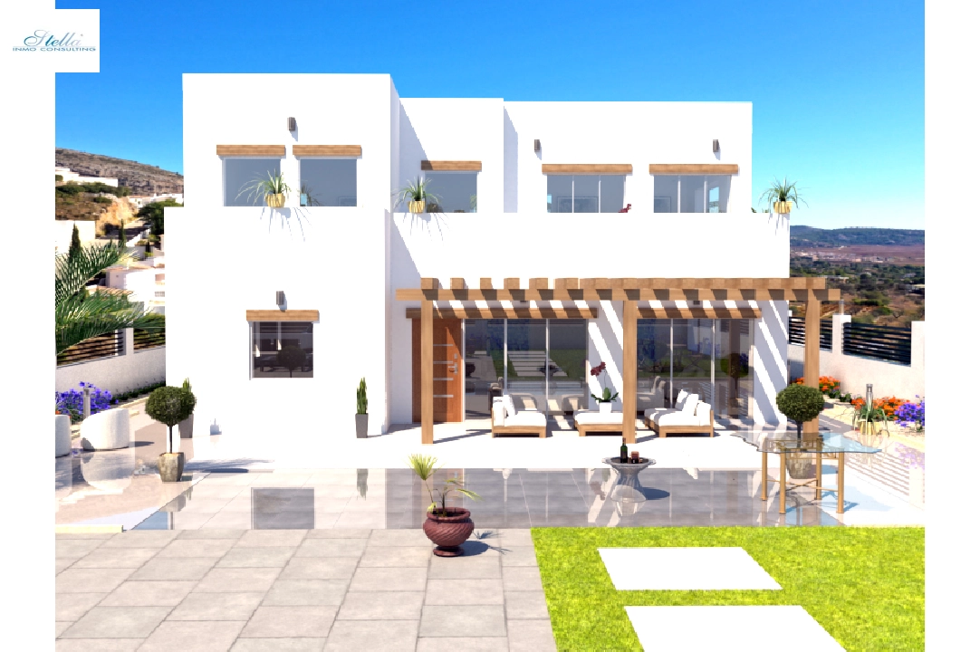 villa en Alcalali(La Solana Gardens) en vente, construit 303 m², aire acondicionado, terrain 600 m², 4 chambre, 3 salle de bains, piscina, ref.: BP-4415ALC-9