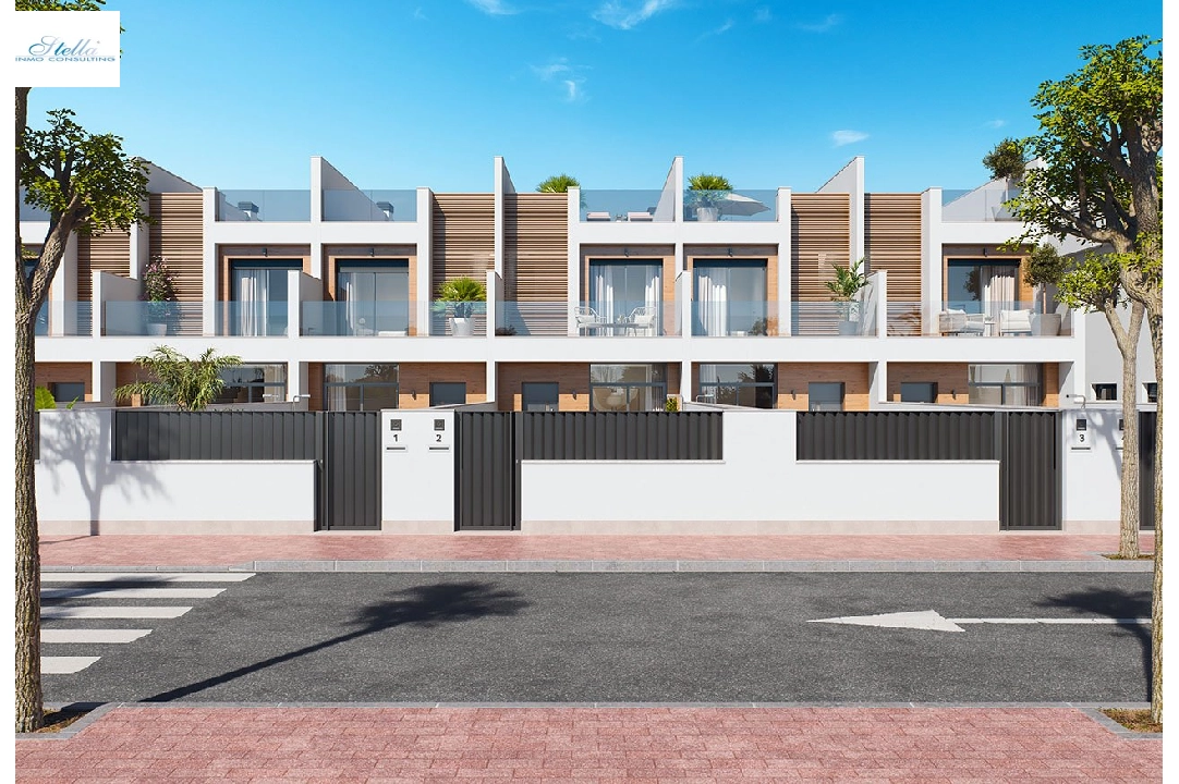 adosado en San Pedro del Pinatar en vente, construit 157 m², estado nuevo, terrain 92 m², 3 chambre, 2 salle de bains, piscina, ref.: HA-SAN-115-R01-4