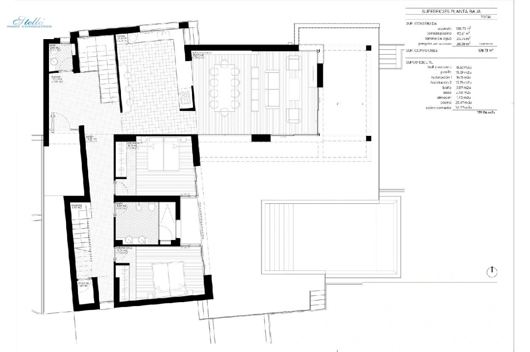 villa en Moraira en vente, construit 415 m², ano de construccion 2016, aire acondicionado, terrain 817 m², 3 chambre, 2 salle de bains, piscina, ref.: AM-10898DA-21