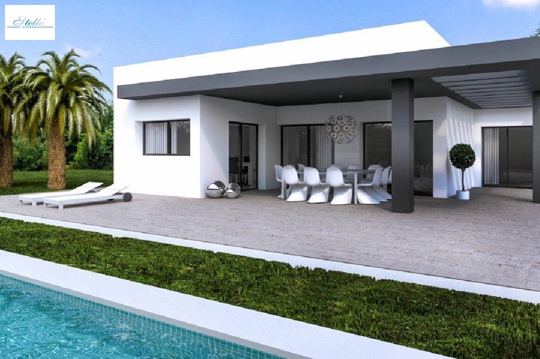 villa en Pedreguer en vente, construit 92 m², ano de construccion 2025, aire acondicionado, terrain 725 m², 2 chambre, 2 salle de bains, piscina, ref.: AM-11102DA-1