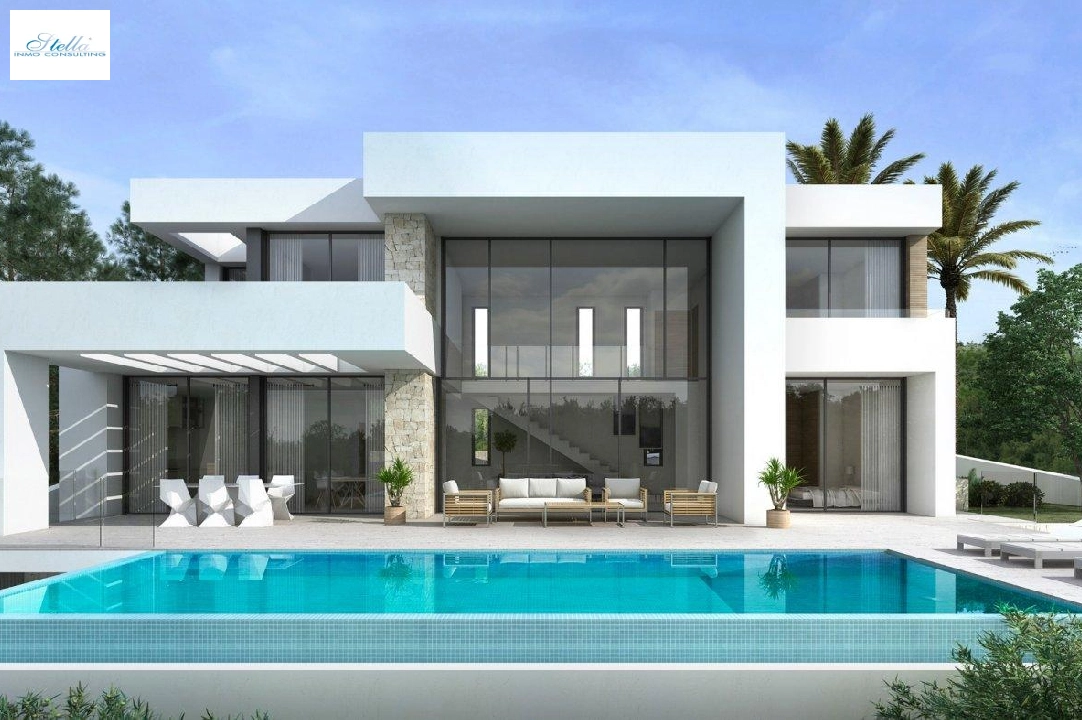 villa en Moraira en vente, construit 434 m², ano de construccion 2019, aire acondicionado, terrain 800 m², 4 chambre, 3 salle de bains, piscina, ref.: AM-11856DA-1