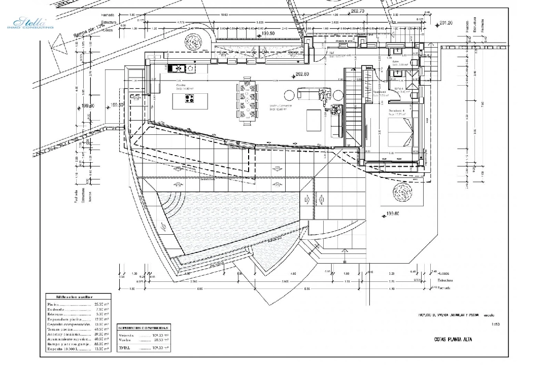 villa en Calpe en vente, construit 273 m², ano de construccion 2022, aire acondicionado, terrain 805 m², 4 chambre, 4 salle de bains, piscina, ref.: AM-11772DA-20