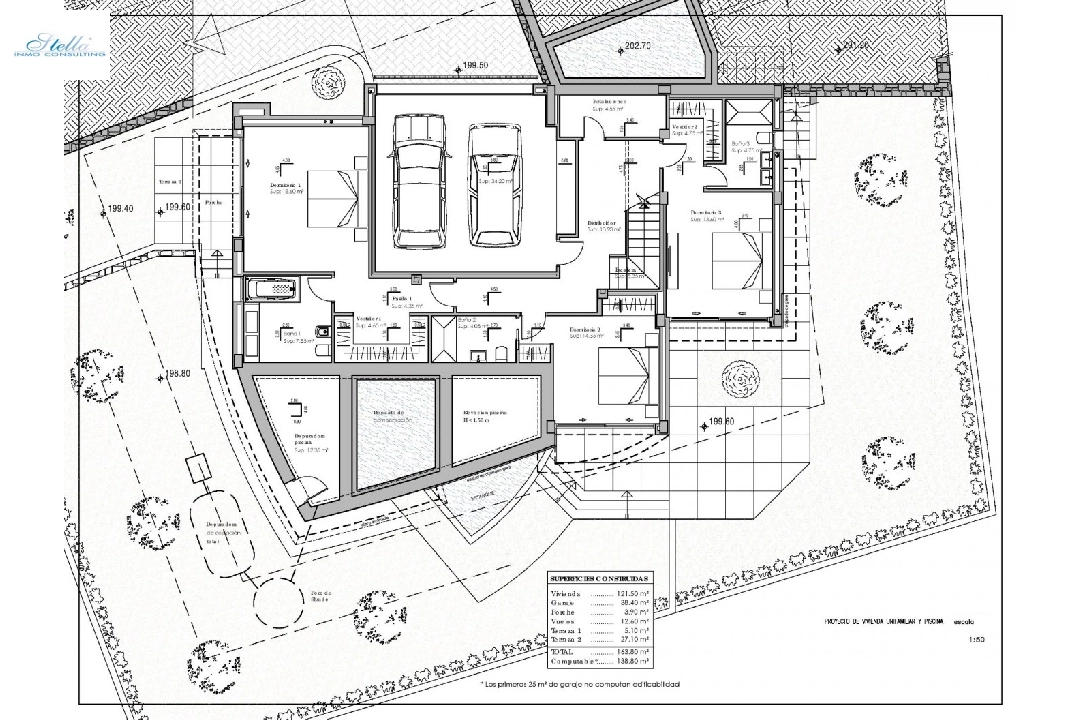 villa en Calpe en vente, construit 273 m², ano de construccion 2022, aire acondicionado, terrain 805 m², 4 chambre, 4 salle de bains, piscina, ref.: AM-11772DA-24