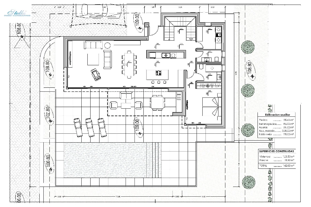 villa en Calpe en vente, construit 209 m², ano de construccion 2024, aire acondicionado, terrain 1000 m², 3 chambre, 3 salle de bains, piscina, ref.: AM-11967DA-9