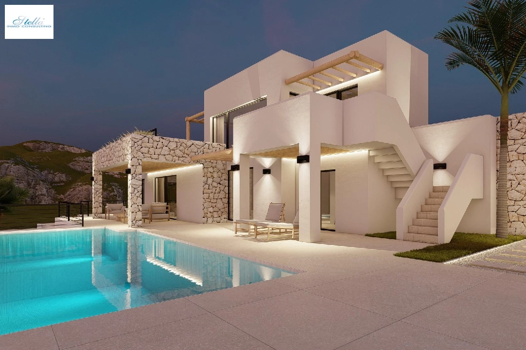 villa en Moraira en vente, construit 261 m², ano de construccion 2023, aire acondicionado, terrain 810 m², 4 chambre, 3 salle de bains, piscina, ref.: AM-12027DA-2