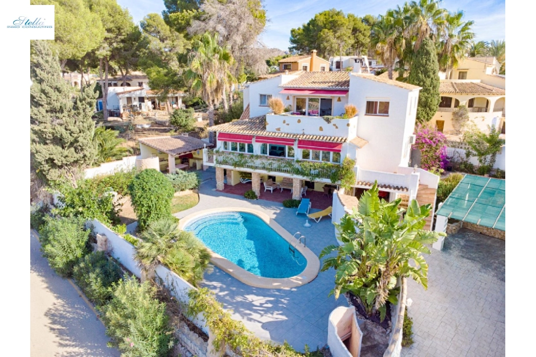 villa en Moraira en vente, construit 326 m², ano de construccion 1975, aire acondicionado, terrain 791 m², 6 chambre, 6 salle de bains, piscina, ref.: AM-12082DA-1