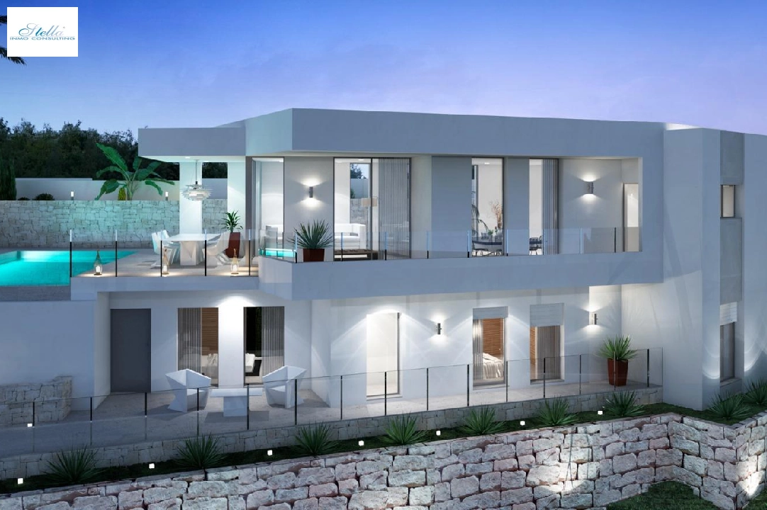 villa en Moraira en vente, construit 286 m², ano de construccion 2024, aire acondicionado, terrain 800 m², 3 chambre, 2 salle de bains, piscina, ref.: AM-12126DA-1