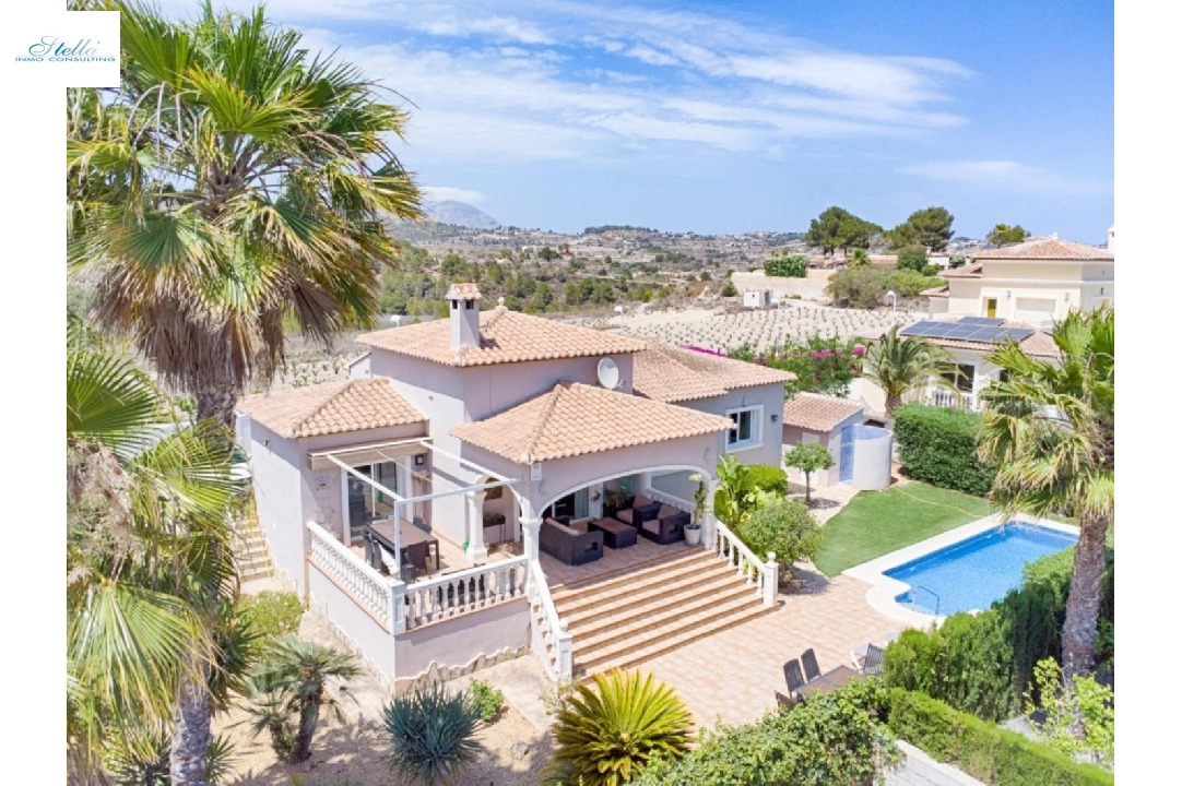 villa en Moraira en vente, construit 132 m², ano de construccion 2006, aire acondicionado, terrain 803 m², 3 chambre, 2 salle de bains, piscina, ref.: AM-12189DR-1