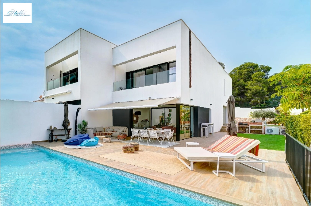 villa en Moraira en vente, construit 182 m², aire acondicionado, terrain 500 m², 4 chambre, 3 salle de bains, piscina, ref.: AM-12207DR-1