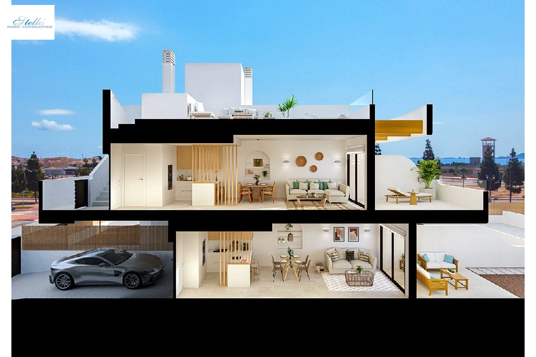 atico en Los Alcazares en vente, construit 175 m², estado nuevo, 3 chambre, 2 salle de bains, piscina, ref.: HA-LAN-432-A04-15