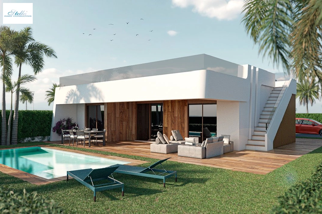 villa en Alhama de Murcia en vente, construit 205 m², estado nuevo, terrain 231 m², 3 chambre, 2 salle de bains, piscina, ref.: HA-AHN-111-E02-1