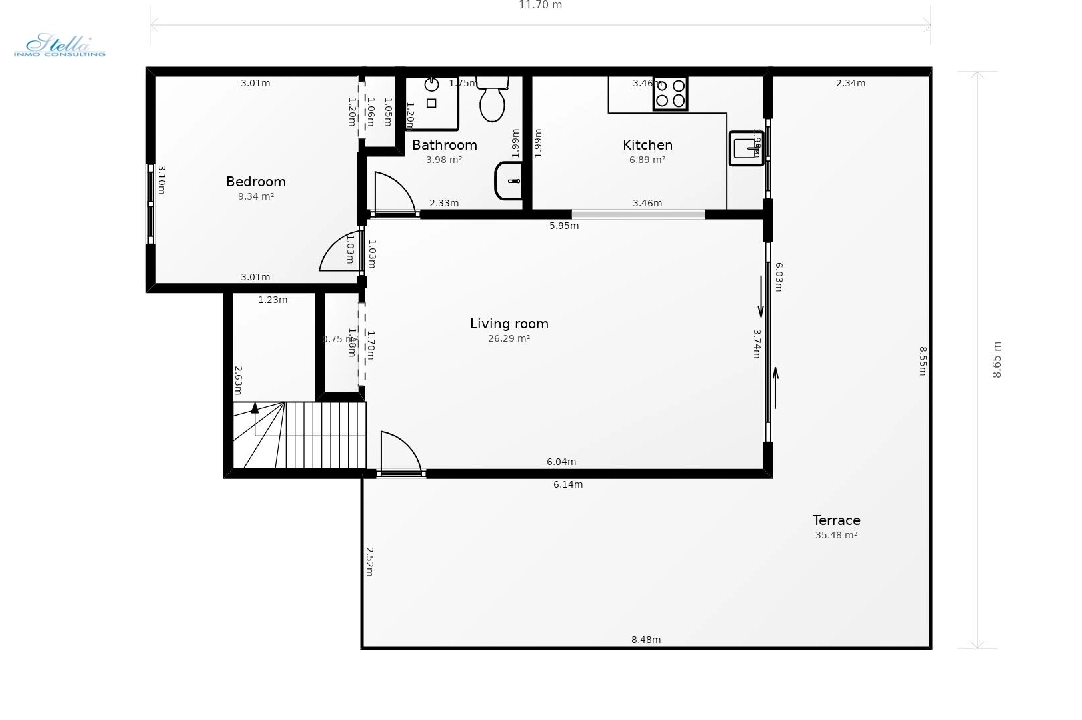 adosado en Calpe(Calpe) en vente, construit 80 m², aire acondicionado, 3 chambre, 2 salle de bains, piscina, ref.: COB-3452-10535-22