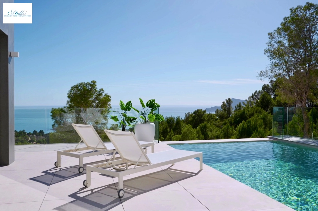 villa en Altea(Sierra Altea) en vente, construit 535 m², terrain 1252 m², 4 chambre, 6 salle de bains, piscina, ref.: CA-H-1800-AMB-2