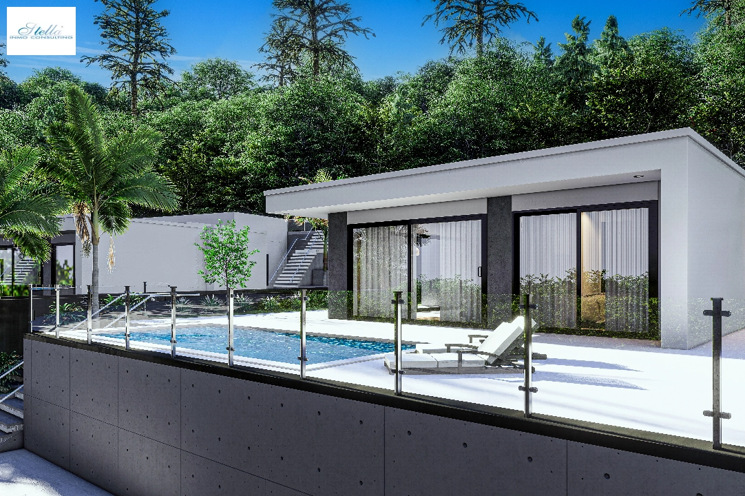 villa en Pedreguer(Monte Solana) en vente, construit 100 m², aire acondicionado, terrain 300 m², 3 chambre, 2 salle de bains, piscina, ref.: CA-H-1804-AMB-1