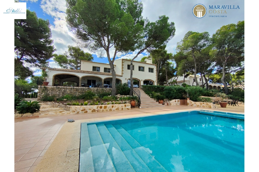 villa en Javea(Costa Nova) en vente, construit 378 m², + calefaccion suelo, aire acondicionado, terrain 3063 m², 5 chambre, 5 salle de bains, piscina, ref.: MV-P-2507-1