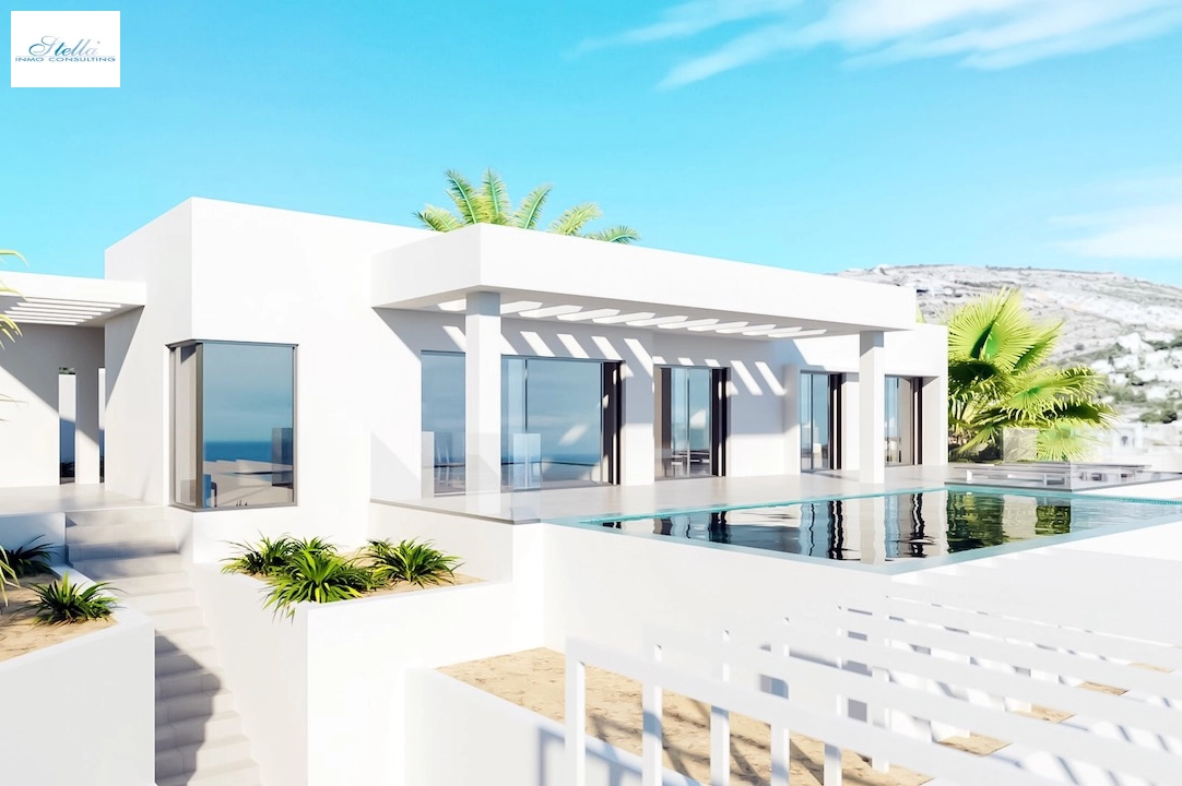 villa en Moraira(Solpark) en vente, construit 239 m², aire acondicionado, terrain 800 m², 3 chambre, 2 salle de bains, piscina, ref.: CA-H-1818-AMB-1