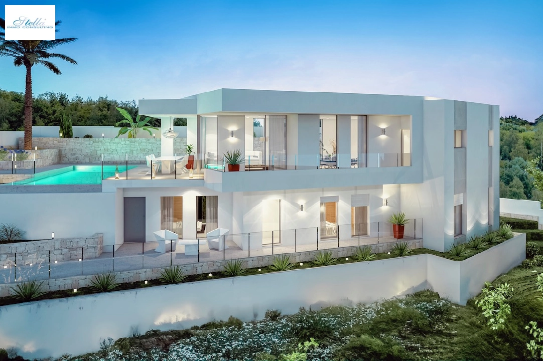 villa en Moraira(Benimeit) en vente, construit 286 m², aire acondicionado, terrain 800 m², 3 chambre, 2 salle de bains, piscina, ref.: CA-H-1819-AMB-1