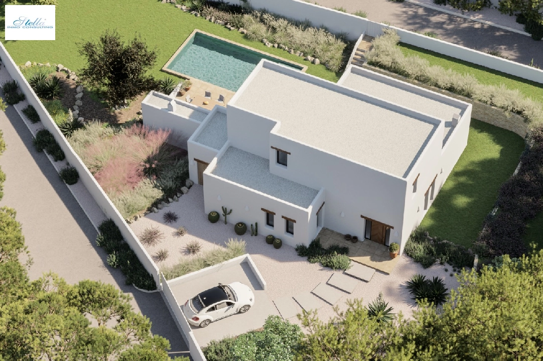 villa en Moraira(Cap Blanc) en vente, construit 180 m², aire acondicionado, terrain 1056 m², 3 chambre, 4 salle de bains, piscina, ref.: CA-H-1699-AMBI-1