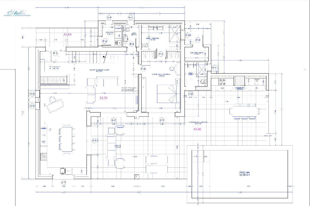 villa en Moraira(Cap Blanc) en vente, construit 180 m², aire acondicionado, terrain 1056 m², 3 chambre, 4 salle de bains, piscina, ref.: CA-H-1699-AMBI-15