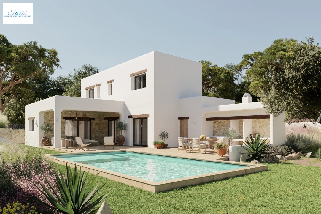 villa en Moraira(Cap Blanc) en vente, construit 180 m², aire acondicionado, terrain 1056 m², 3 chambre, 4 salle de bains, piscina, ref.: CA-H-1699-AMBI-2