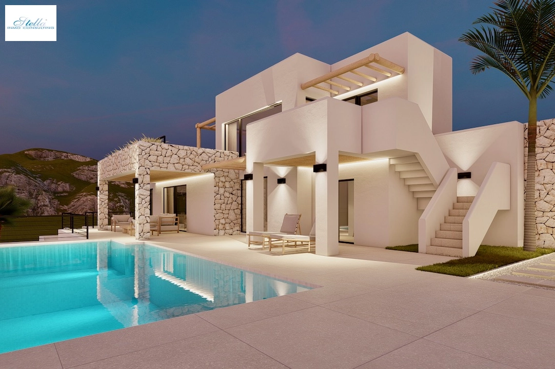 villa en Moraira(Pinar del Advocat) en vente, construit 265 m², terrain 810 m², 4 chambre, 3 salle de bains, piscina, ref.: CA-H-1822-AMBI-1