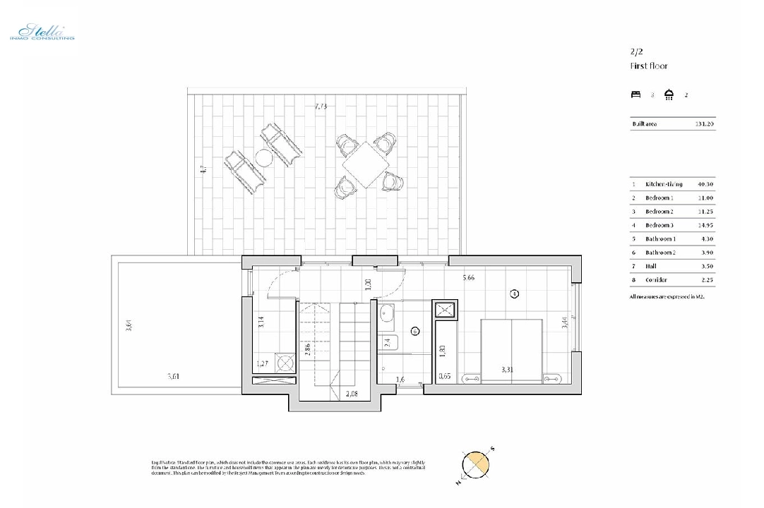 villa en Algorfa en vente, construit 198 m², estado nuevo, + fussboden, aire acondicionado, terrain 308 m², 3 chambre, 2 salle de bains, piscina, ref.: HA-ARN-109-E01-15