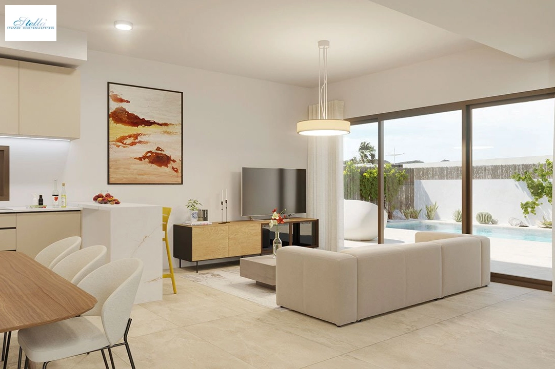 villa en Algorfa en vente, construit 198 m², estado nuevo, + fussboden, aire acondicionado, terrain 308 m², 3 chambre, 2 salle de bains, piscina, ref.: HA-ARN-109-E01-4