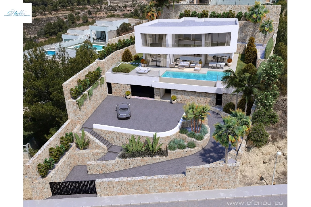 villa en Calpe(Empedrola) en vente, construit 335 m², aire acondicionado, terrain 1042 m², 4 chambre, 4 salle de bains, piscina, ref.: CA-H-1826-AMB-7