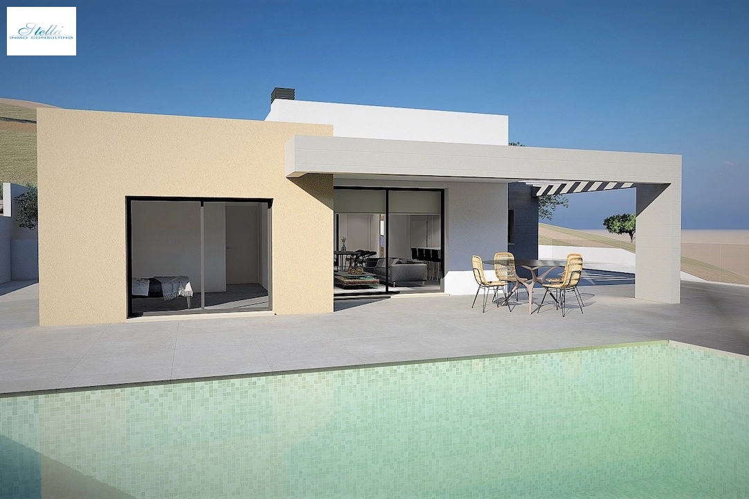 villa en Benitachell(Raco de Nadal) en vente, construit 145 m², aire acondicionado, terrain 700 m², 3 chambre, 2 salle de bains, piscina, ref.: CA-H-1831-AMB-5