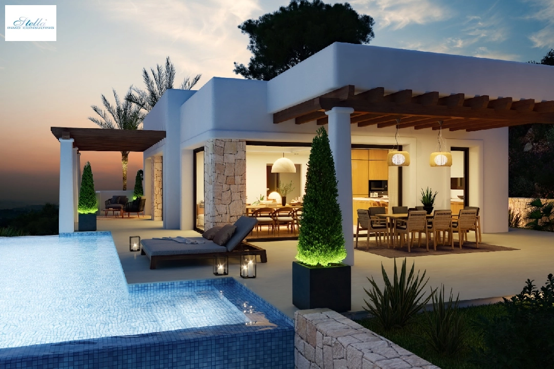 villa en Benissa en vente, construit 256 m², aire acondicionado, terrain 1009 m², 4 chambre, 4 salle de bains, piscina, ref.: UM-UV-IFACH-13