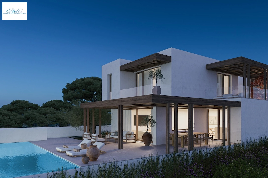 villa en Moraira(Benimeit) en vente, construit 319 m², aire acondicionado, terrain 1000 m², 3 chambre, 3 salle de bains, piscina, ref.: CA-H-1840-AMB-1