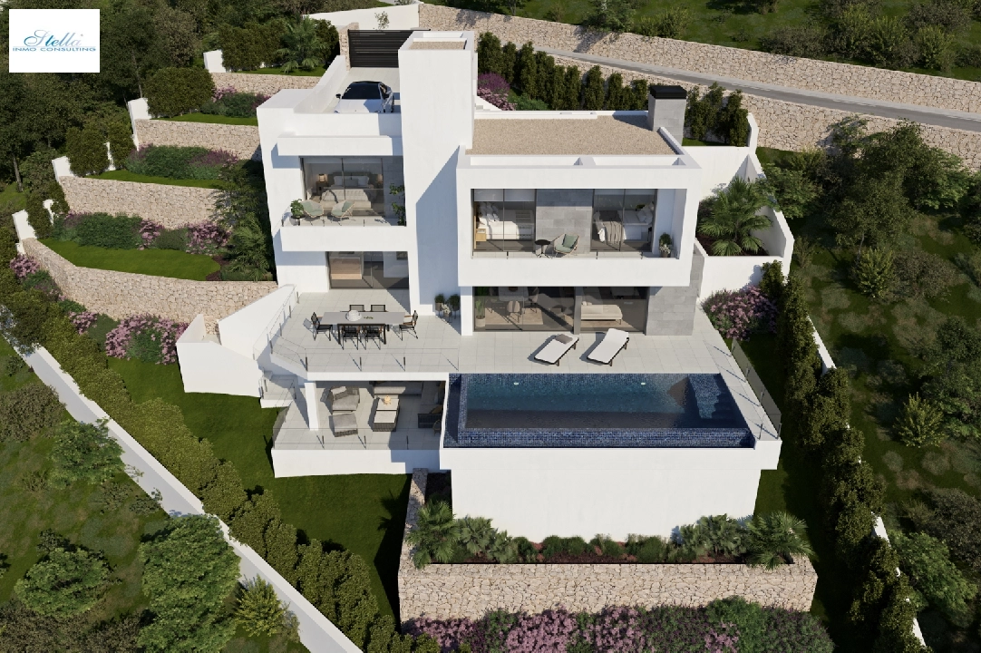 villa en Cumbre del Sol(Cumbre del Sol) en vente, construit 365 m², terrain 748 m², 3 chambre, 3 salle de bains, piscina, ref.: VA-AJ240-1