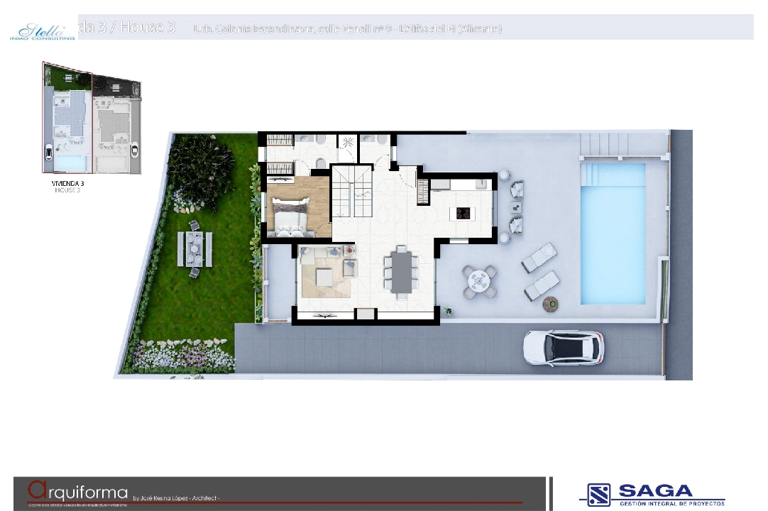 villa en Alfaz Del Pi en vente, construit 178 m², terrain 780 m², 4 chambre, 3 salle de bains, piscina, ref.: CPS-9274-7