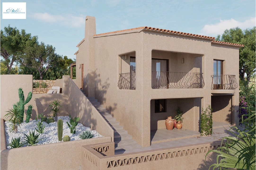 villa en Benissa(Baladrar) en vente, construit 183 m², aire acondicionado, terrain 1136 m², 3 chambre, 2 salle de bains, piscina, ref.: CA-H-1862-AMB-4