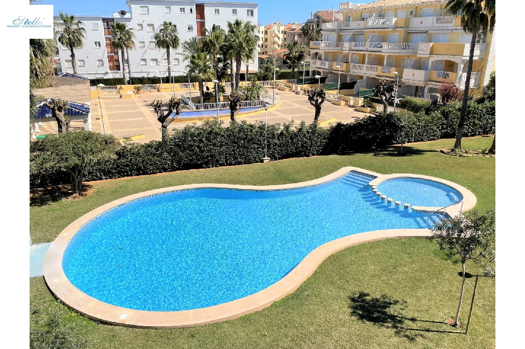 appartement en Denia(Las Marinas) en location de vacances, construit 90 m², ano de construccion 2003, estado bien cuidado, + calefaccion central, aire acondicionado, 1 chambre, 1 salle de bains, piscina, ref.: T-0318-2